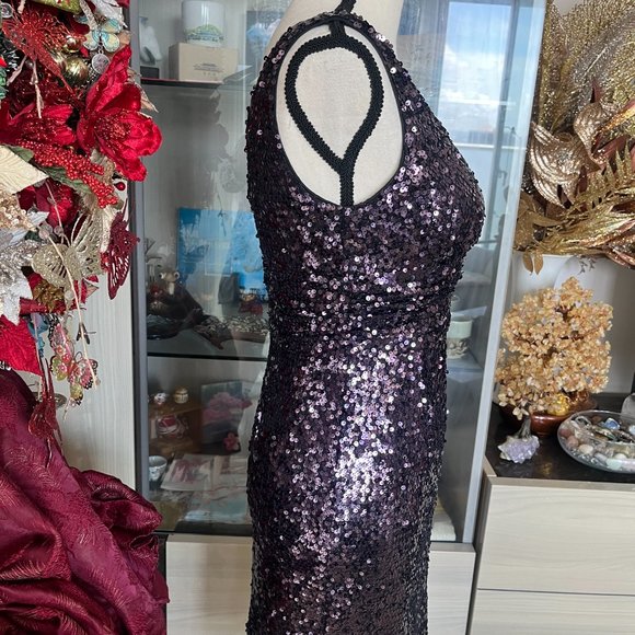 Eliza J-All Sequin Cocktail Dress - Picture 4 of 7